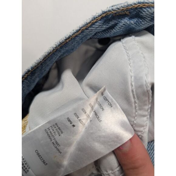 Free People Jeans Women's 25 Blue Distressed Ankle Straight Leg - Picture 8 of 11